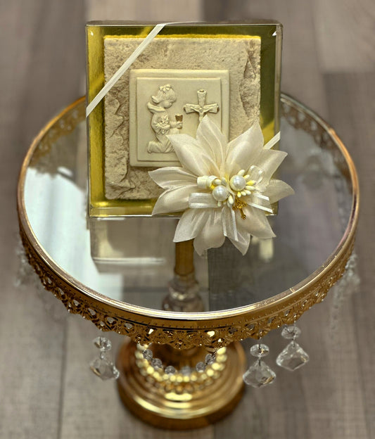 Communion Girl Stone Wall Plaque