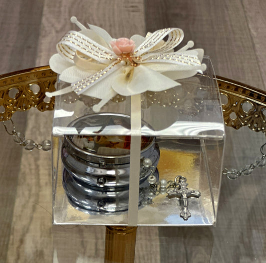 First Communion Girl Rosary with Case