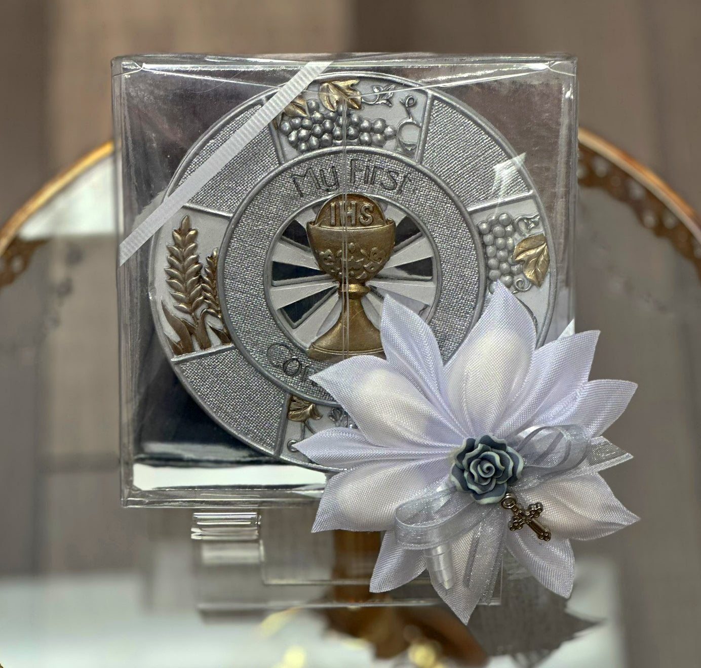 Round First Communion Wall Plaque