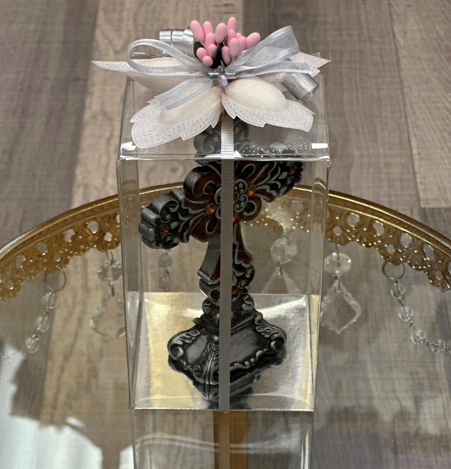 Standing Silver/Amber Cross