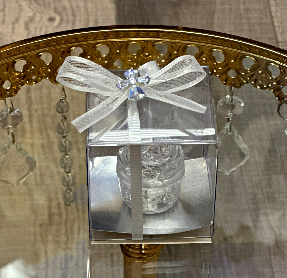 Silver Rosary in Rose Box