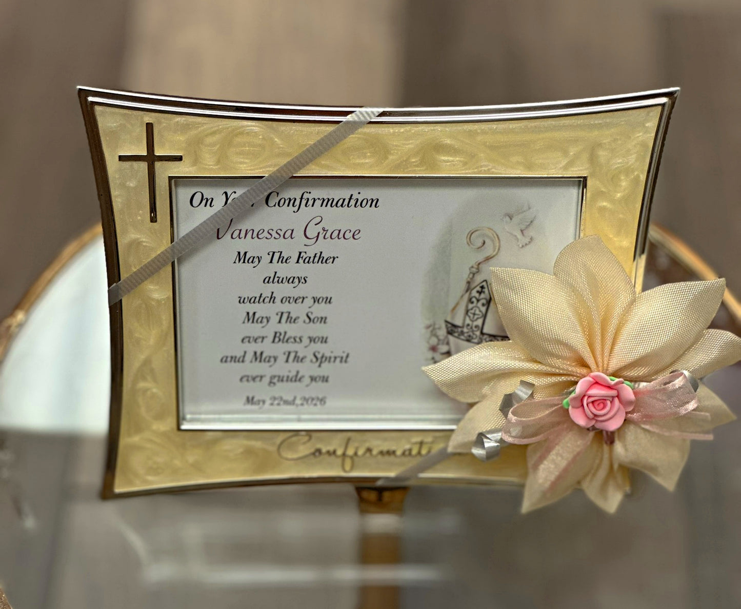 Ivory Enamel Confirmation Frame