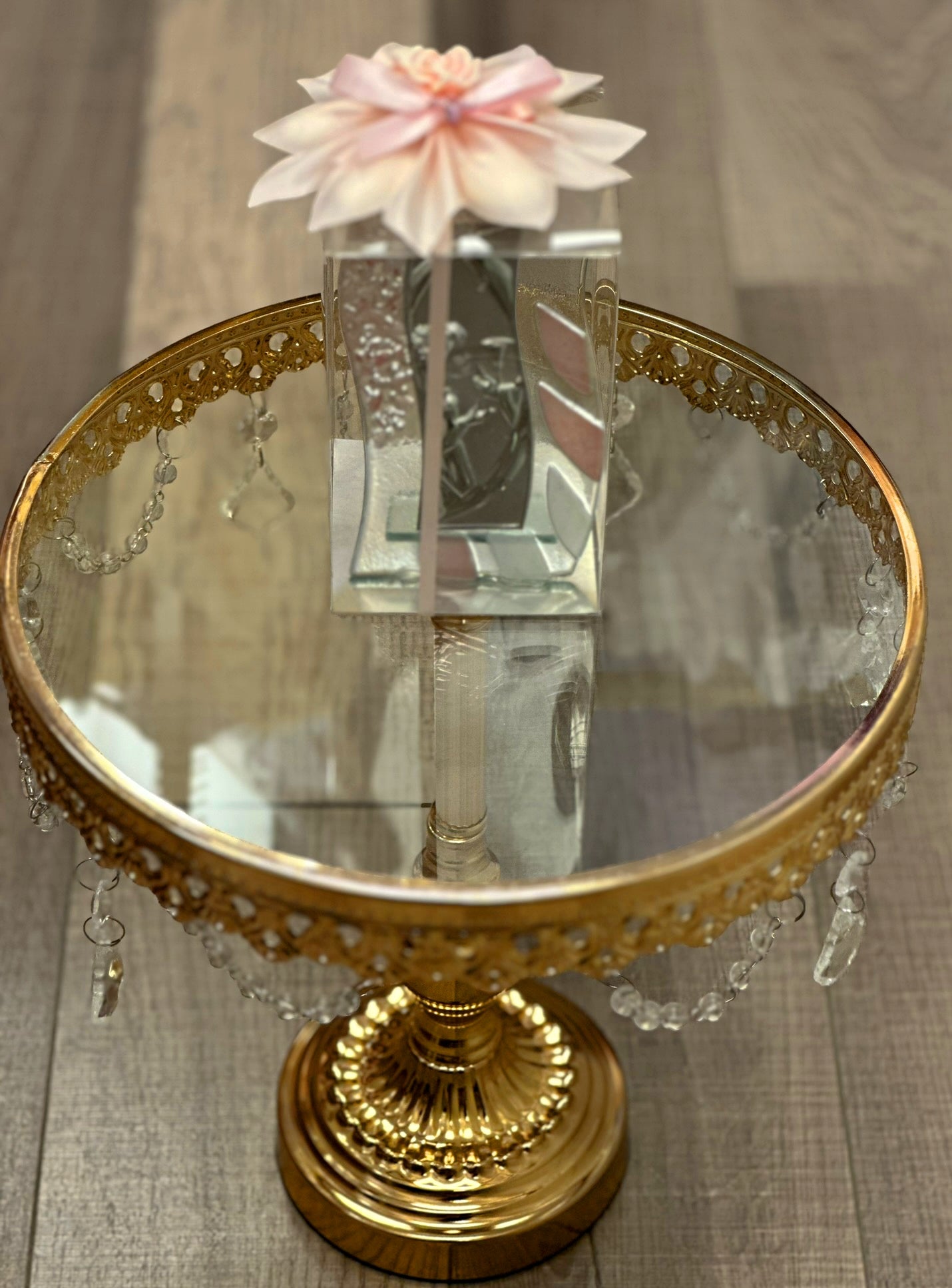 Glass First Communion Girl Standing Plaque