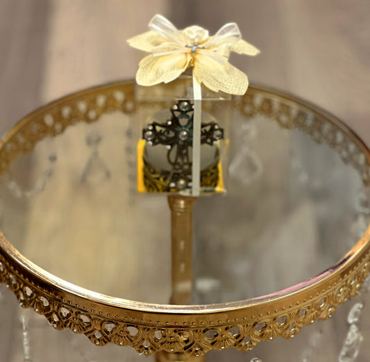 Metal Cross Votive Holder