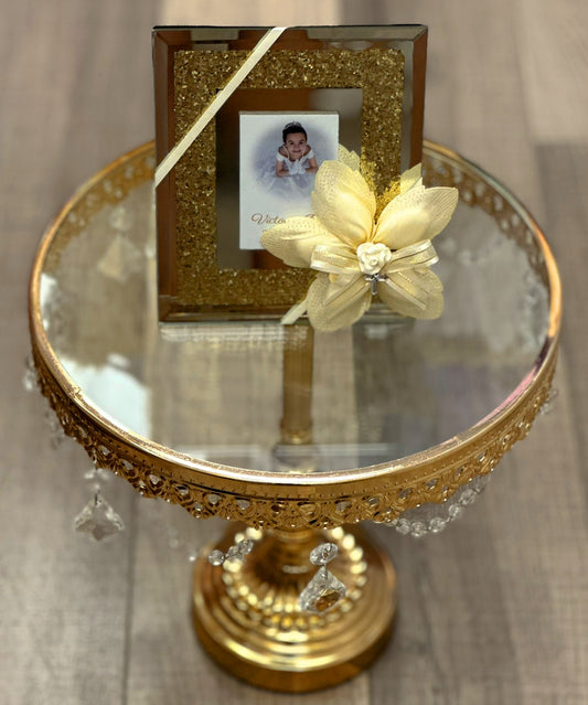 Gold Crushed Crystal Frame