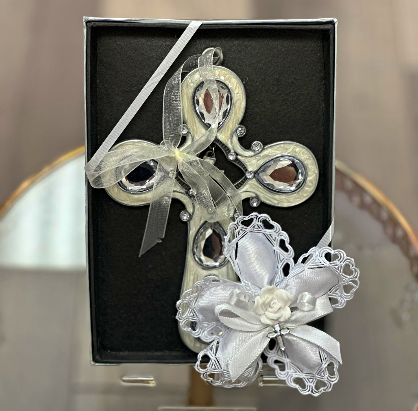 Hanging Metal Cross Ornament