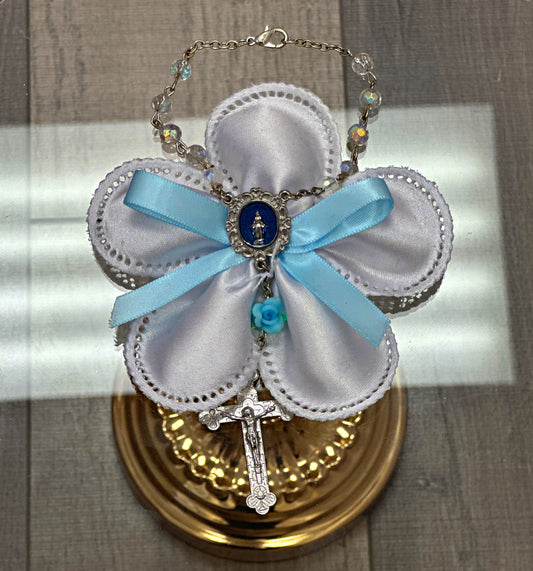 Blue Miraculous Rose Decade Rosary