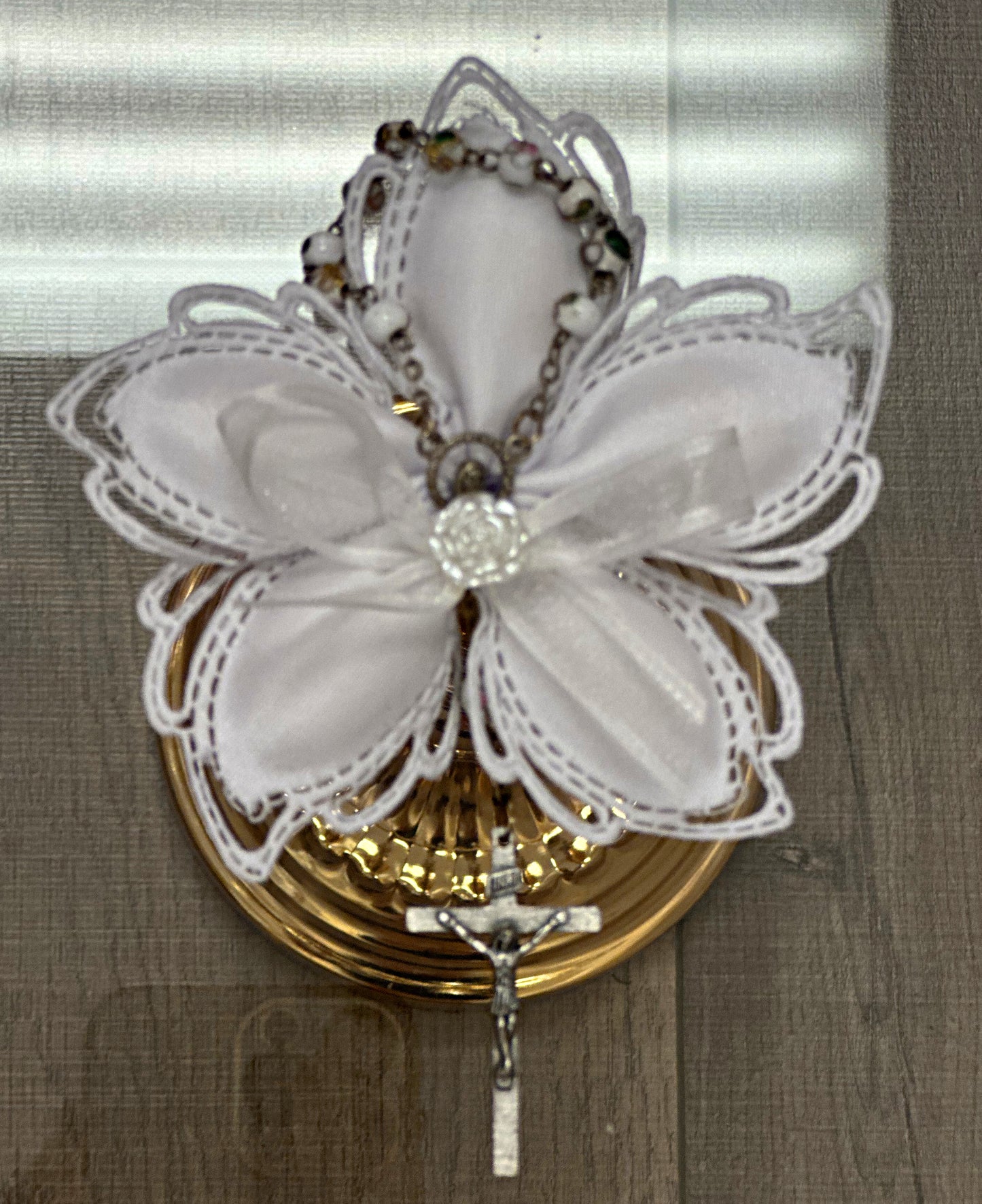 White Floral Decade Rosary