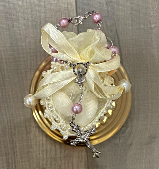 Faux Lilac Pearl Decade Rosary