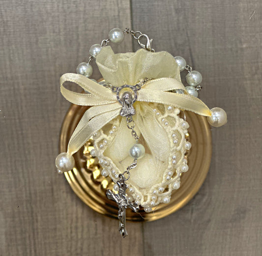 Faux White Pearl Decade Rosary