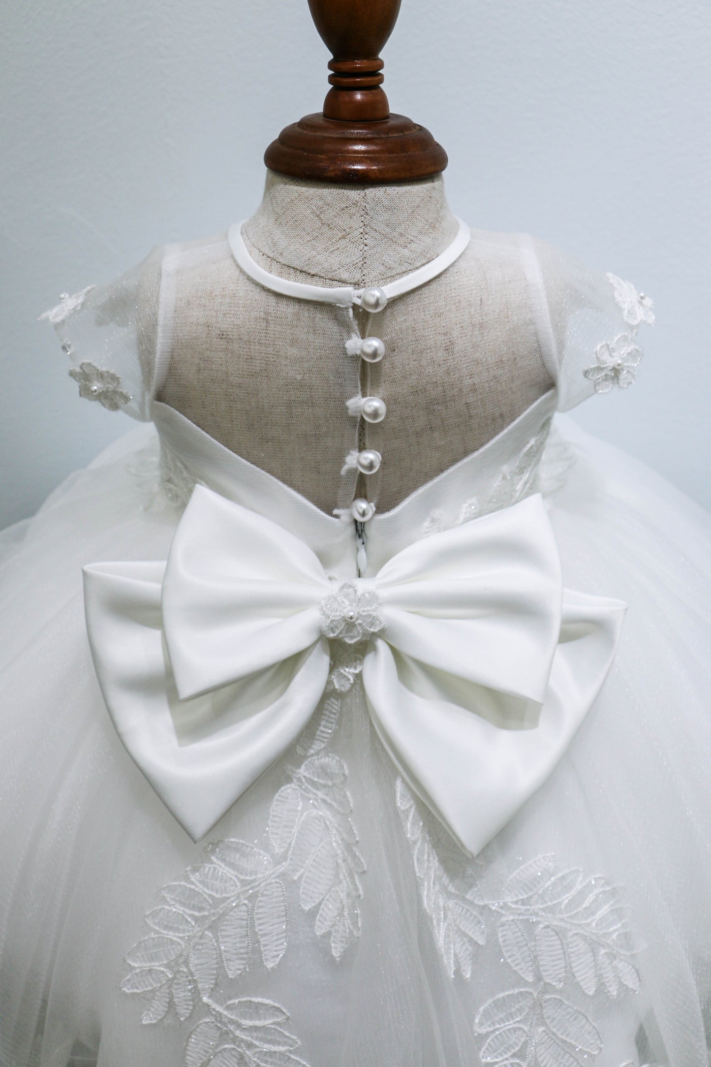 Princess Daliana Dress w/3D Flowers, Bow