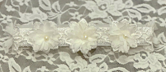 Baby Lace Headband with Flowers