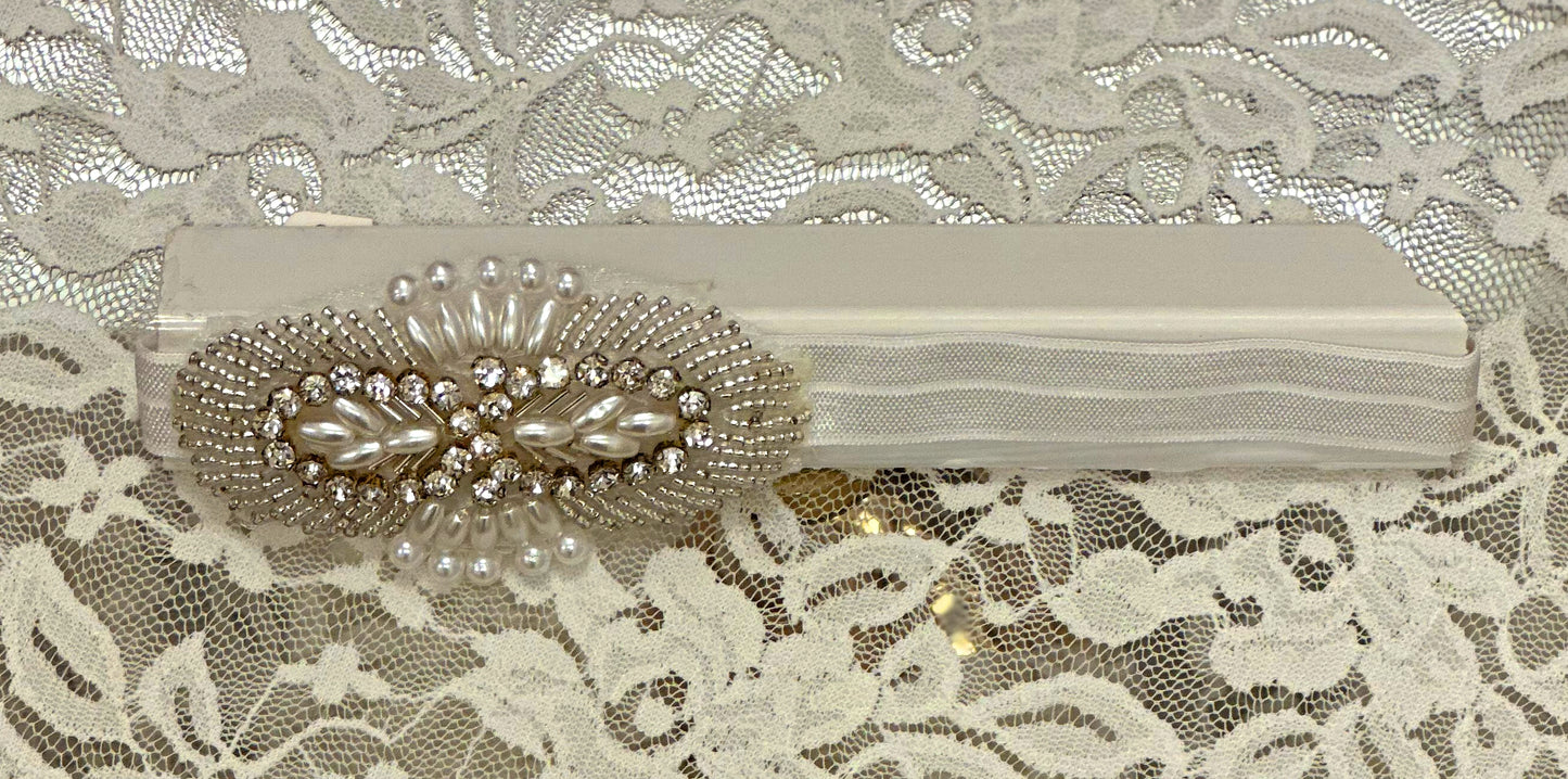 Infant FOE Headband with Pearl Applique