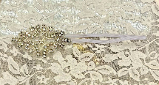 Infant Headband with Rhinestone Applique