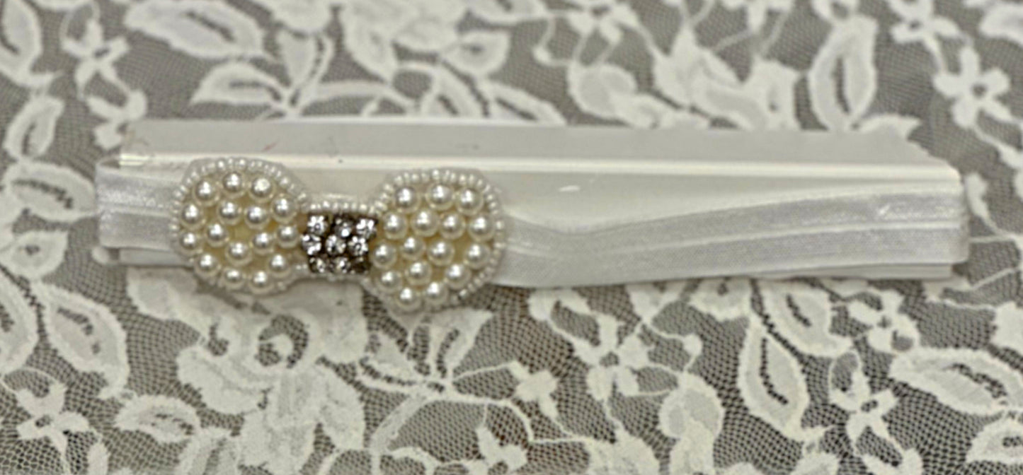 Infant FOE Headband with Pearl Bow