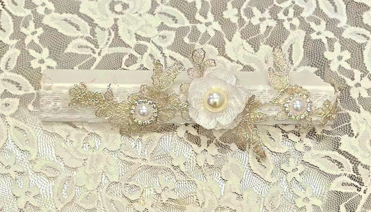 Infant Lace Headband with Applique