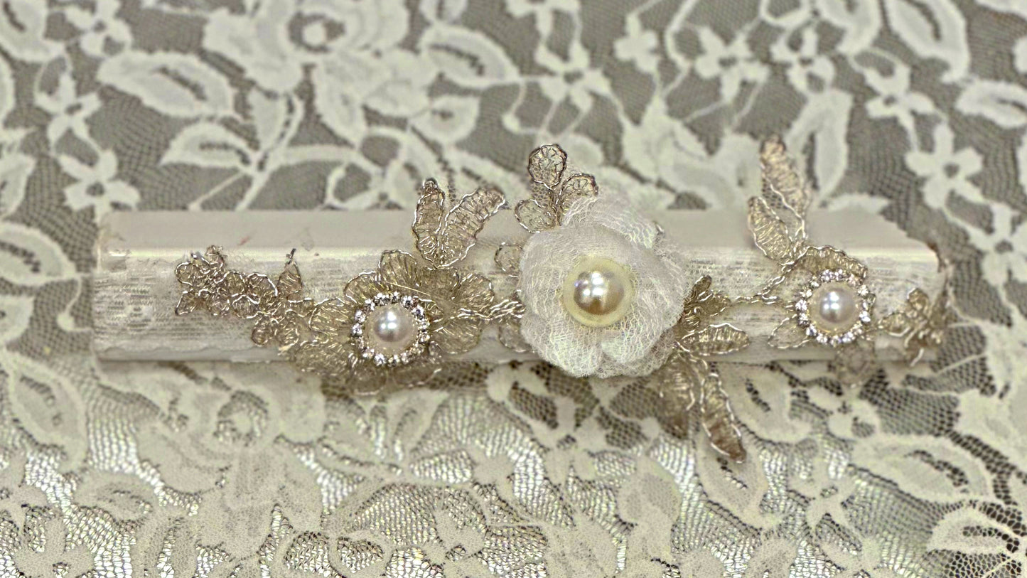 Infant Lace Headband with Applique