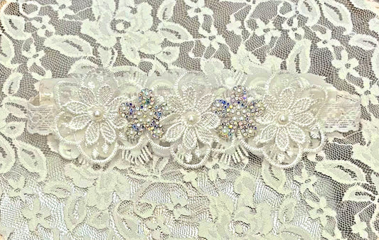 Infant Lace Headband with Applique