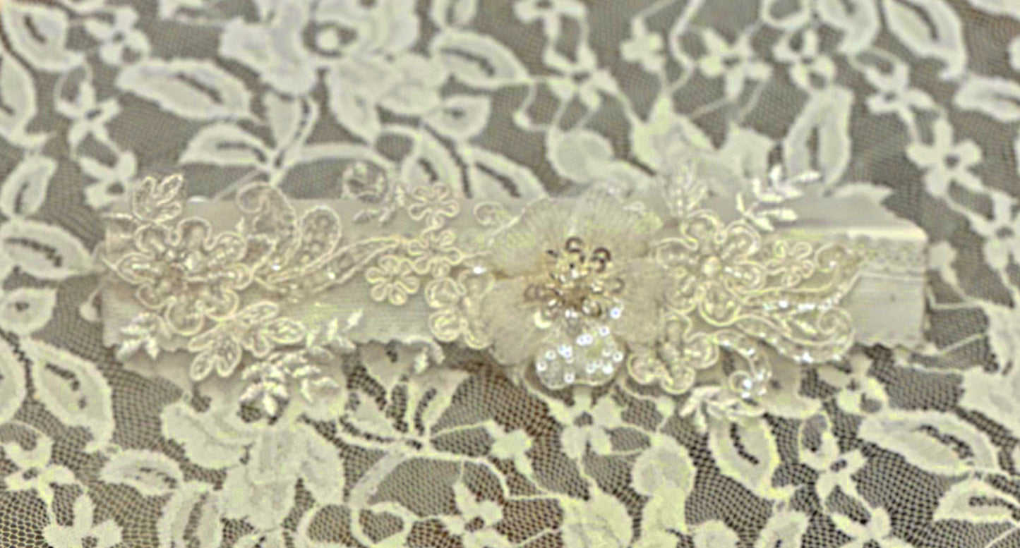 Infant Lace Headband with Flowers