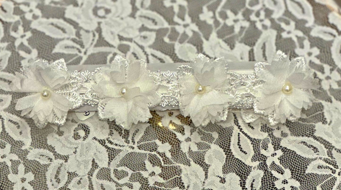 Infant Lace Headband with Flowers