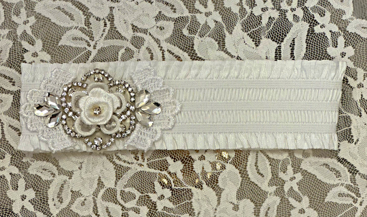 Infant Ruffled Headband with Applique