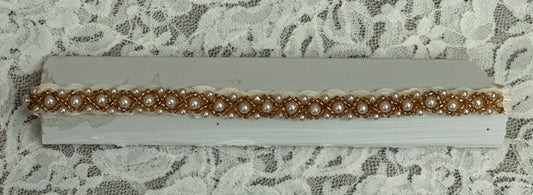 Ivory Lace Beaded Headband