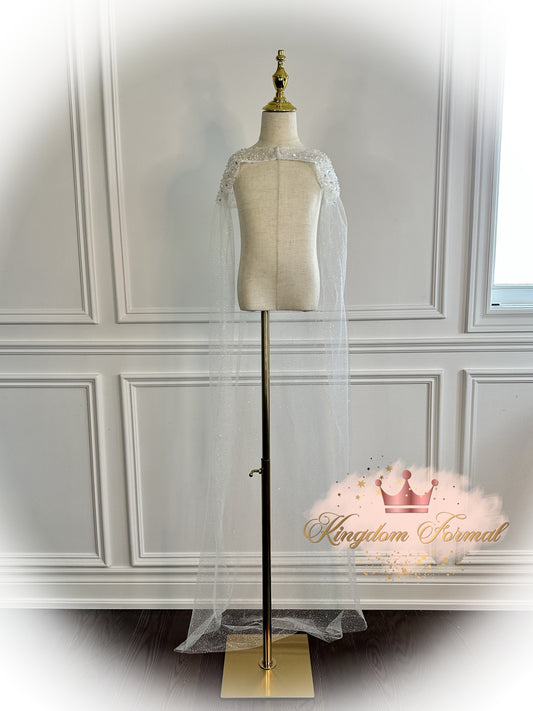 Sequin & Tulle Long Cape