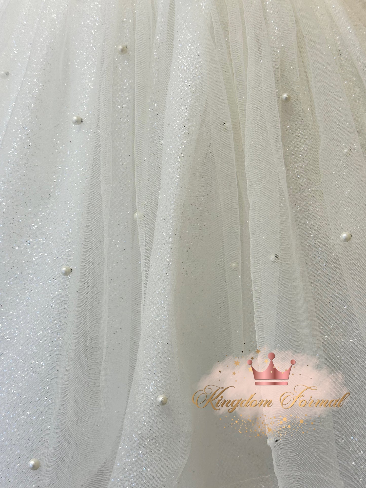 Girls Dress with 3D Pearls