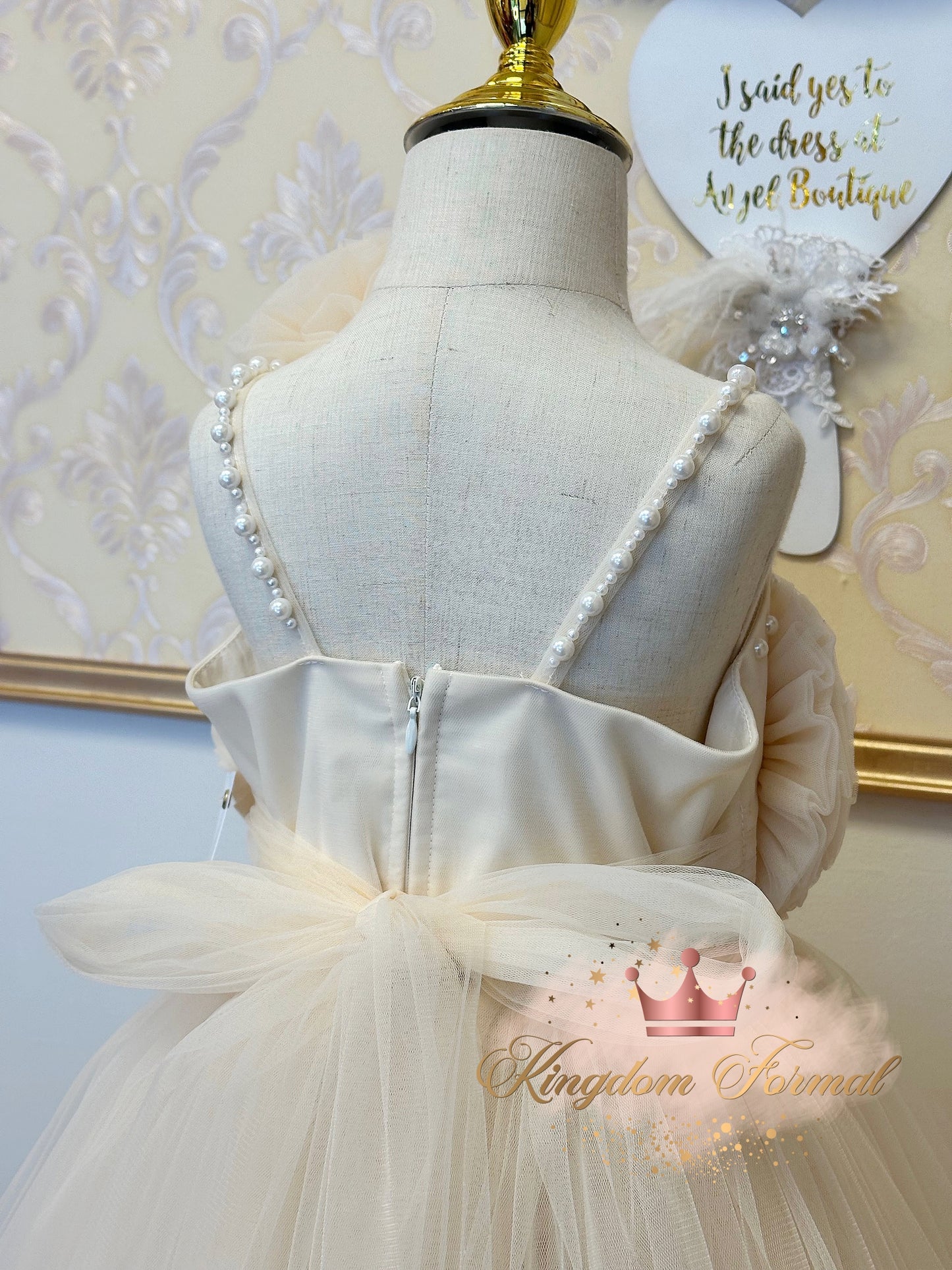 Girls Dress with 3D Flowers