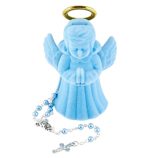 Blue Guardian Angel Box w/Rosary