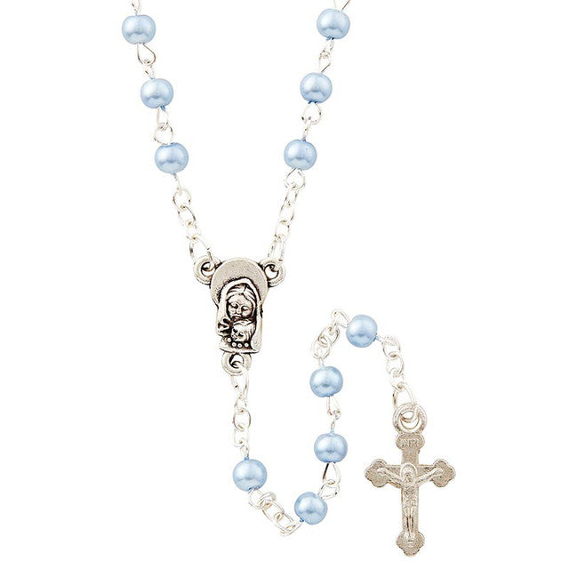 Blue Guardian Angel Box w/Rosary