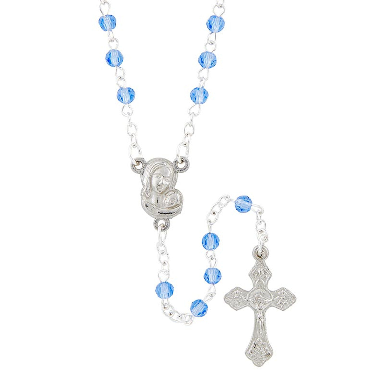 Blue Heart Box w/Rosary