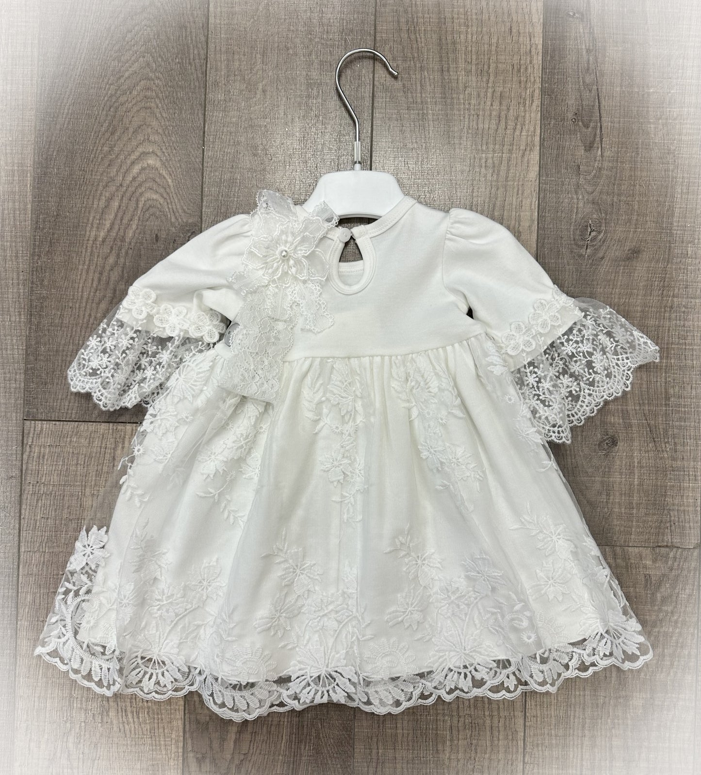 Infant Onesie w/Skirt Overlay, Headband