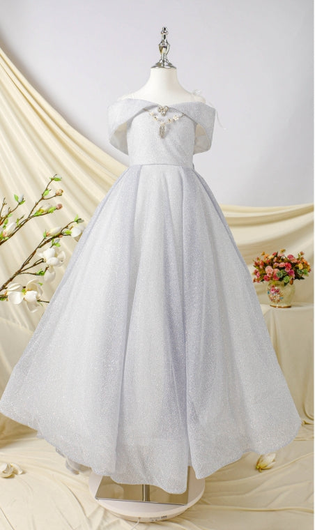 Princess Daliana Off Shoulder Sparkle Dress