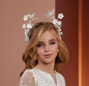 AB 3D Headband w/Flowers and Butterflies