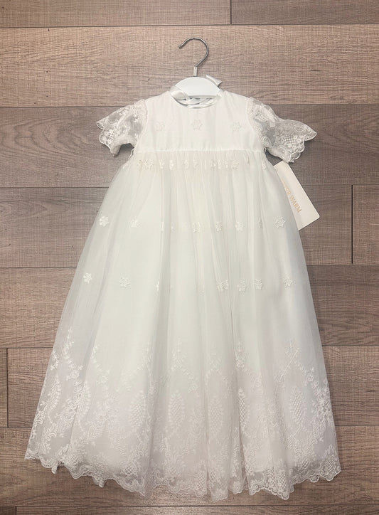 Teter Warm Infant Ivory Lace Gown w/Bonnet