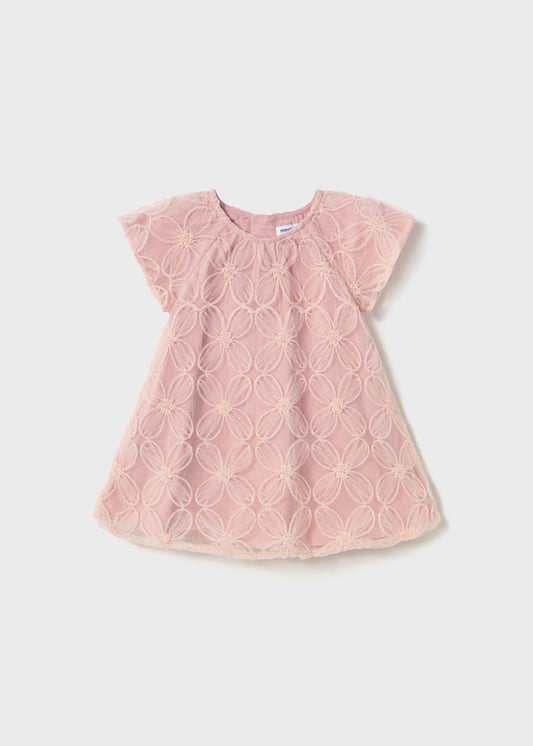 Mayoral Embroidered Tulle Dress