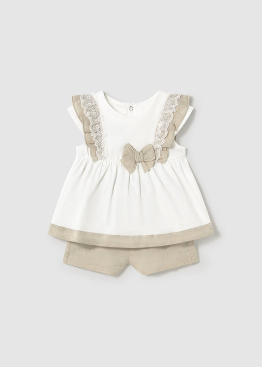 Mayoral Baby Shorts and Linen Blouse Set