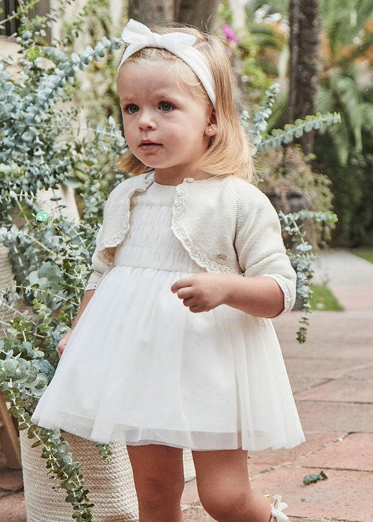 Mayoral Baby Tulle Dress with Headband