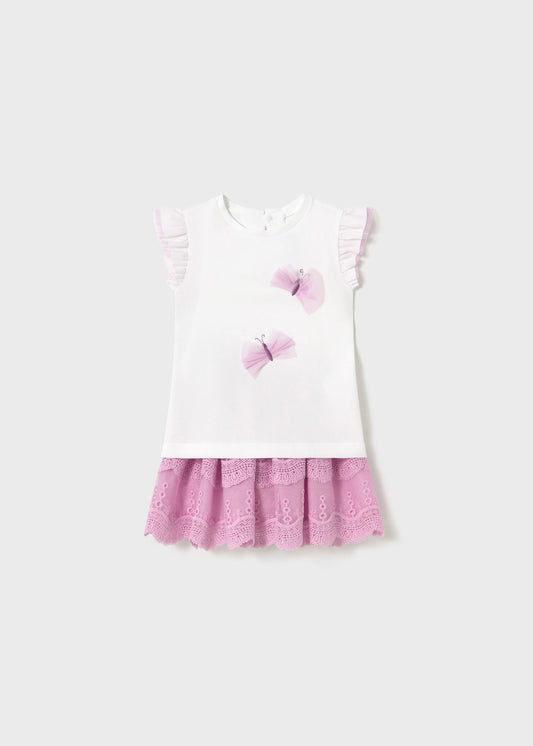 Mayoral Baby Tulle Skirt and T-Shirt Set