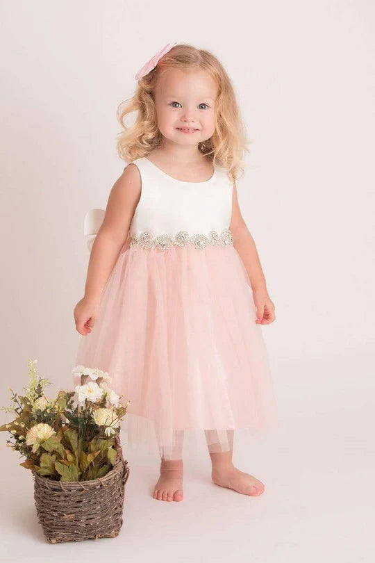 Infant Satin Dress w/Belt "Abigail Dress"