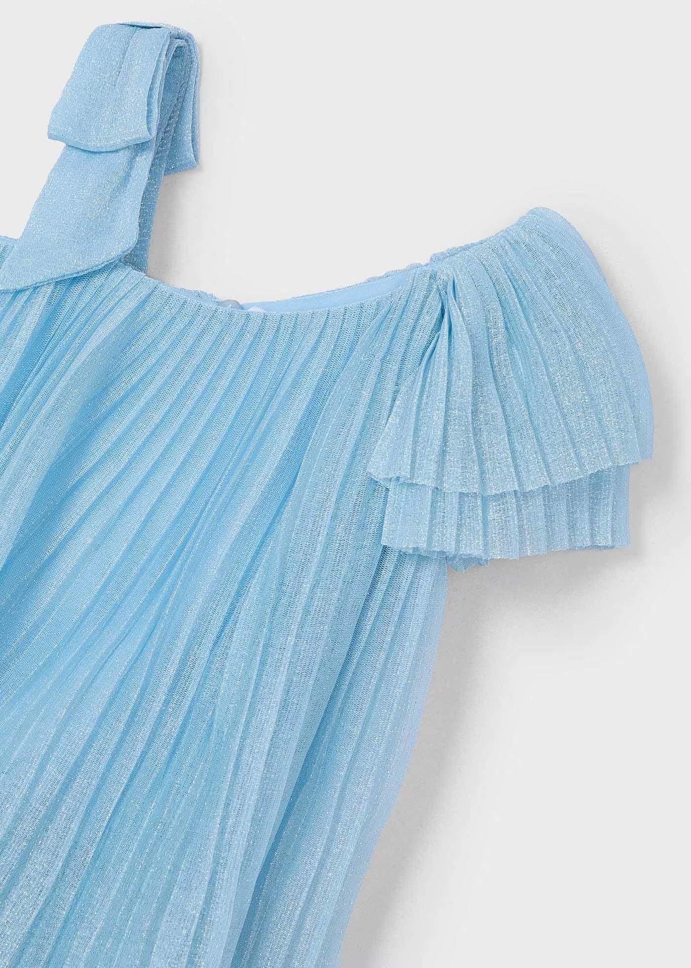 Mayoral Girl Asymmetric Pleated Dress