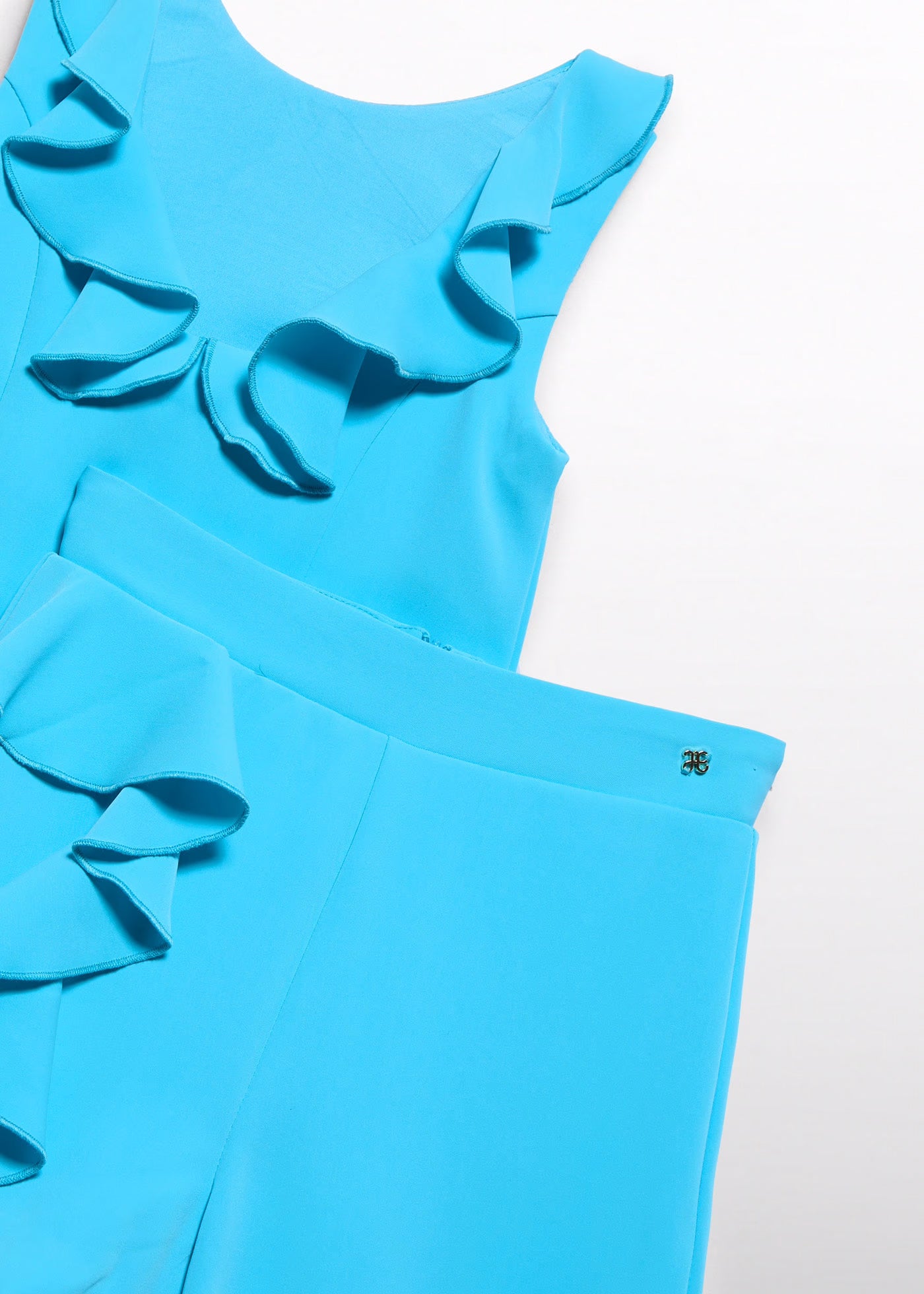 Abel & Lula Girl Crepe Shorts Set With Ruffles