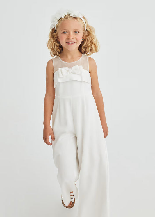 Abel & Lula Girl Flowy Crepe Jumpsuit