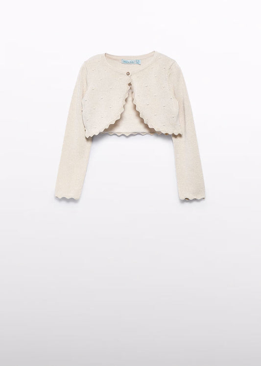 Abel & Lula Girl knit cardigan with waves