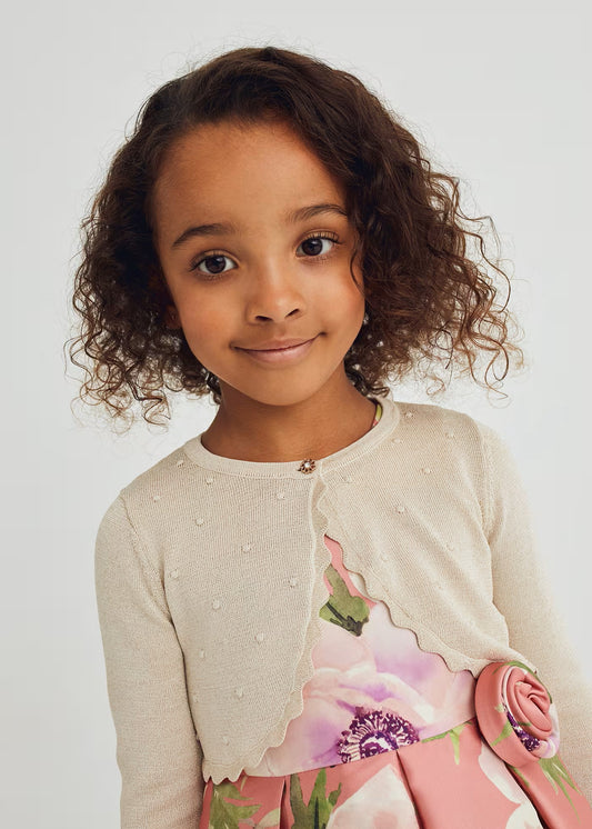 Abel & Lula Girl knit cardigan with waves