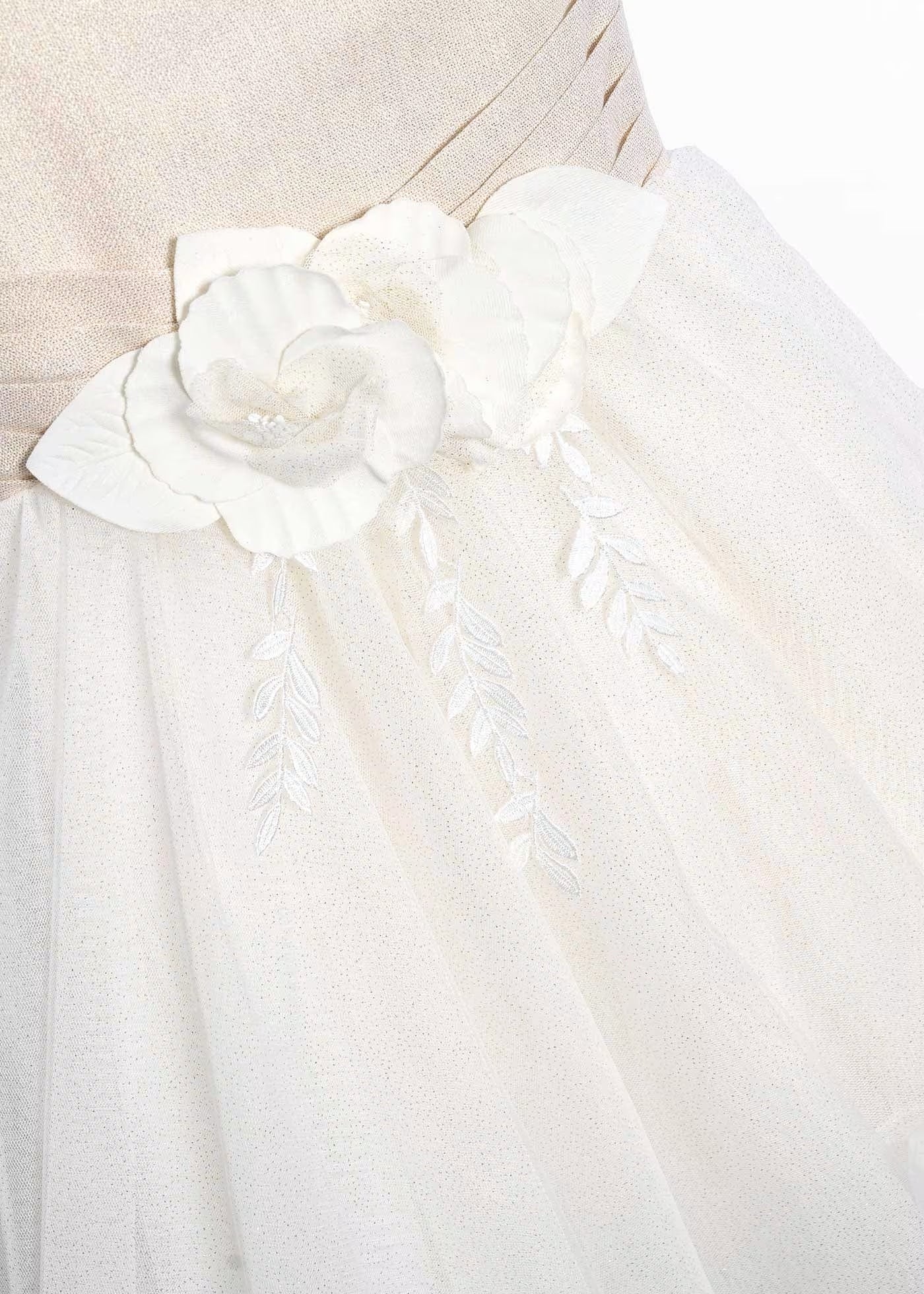 Abel & Lula Girl Linen Shimmer Dress