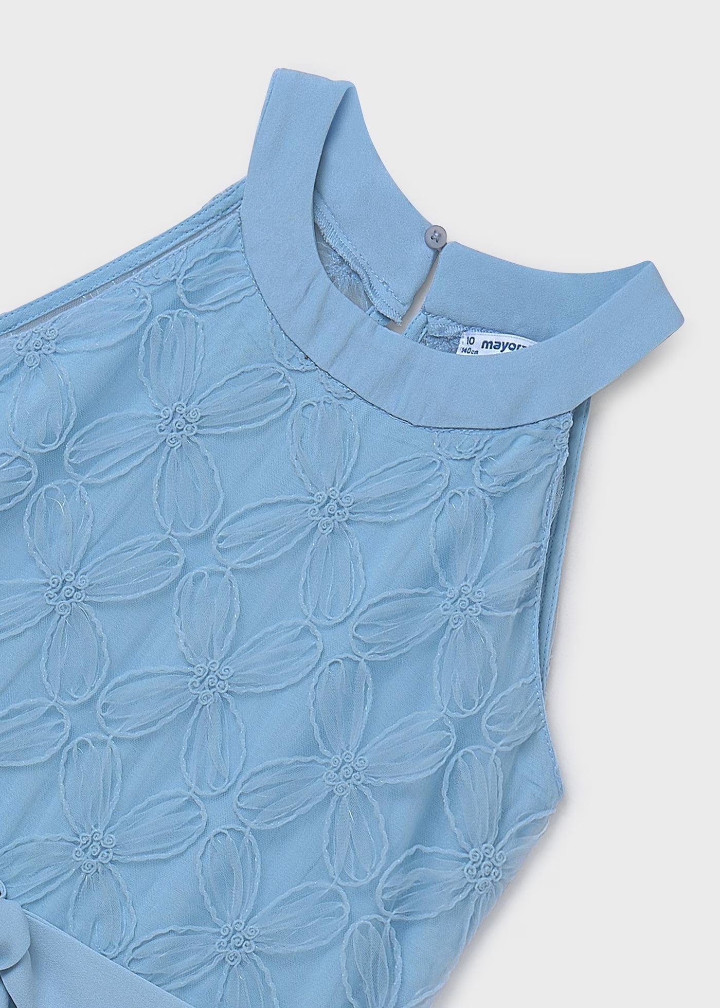 Mayoral Girl Mixed Fabric Jumpsuit