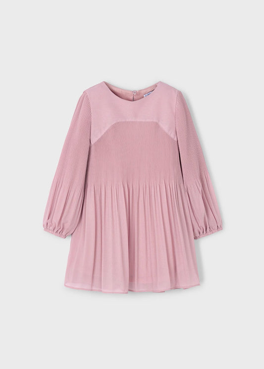 Mayoral Girl Pleated Chiffon Dress