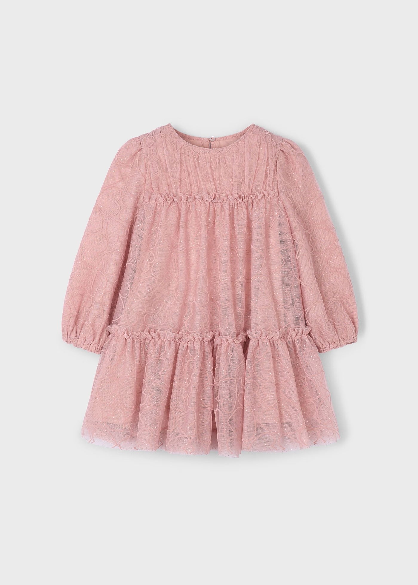 Mayoral Embroidered Tulle Dress